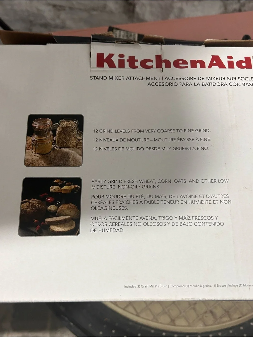 KitchenAid Stand Mixer Silver Grain Mill Attachment